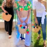 Summer Rattan Bag for Women Straw Hand-woven Top-handle Handbag Beach Sea Straw Rattan Tote Clutch Bags